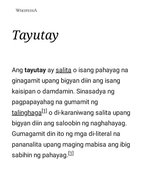 Tayutay .